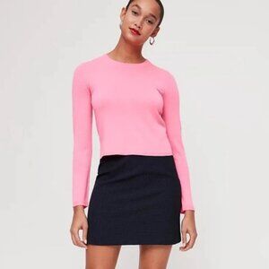 Aritzia Babaton Nathaniel Hot Pink Merino Wool Sweater